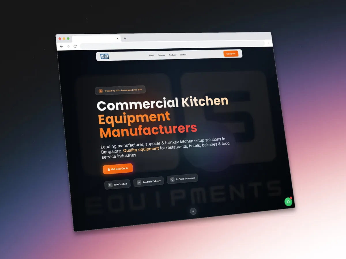 JS Equipments - Commercial Kitchen Equipment Platform